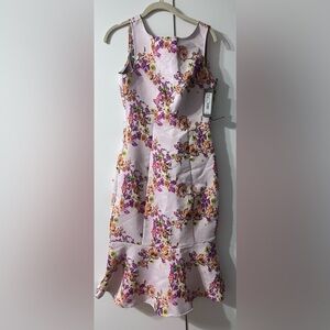 Eva Mendes NWT Floral Sleeveless Dress - Pink and Orange